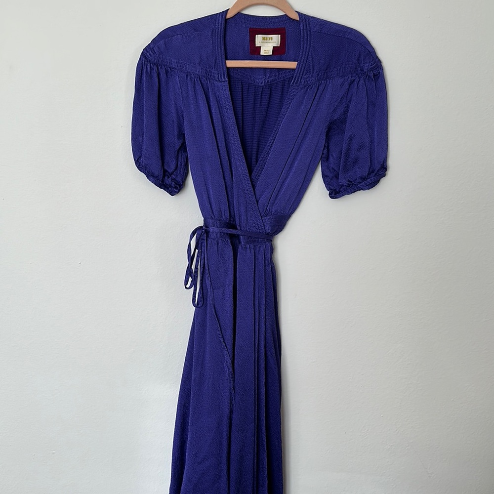 Anthropologie Silk Wrap Dress.